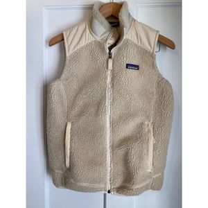 Patagonia Retro pile fleece vest, cream/white, W's size M